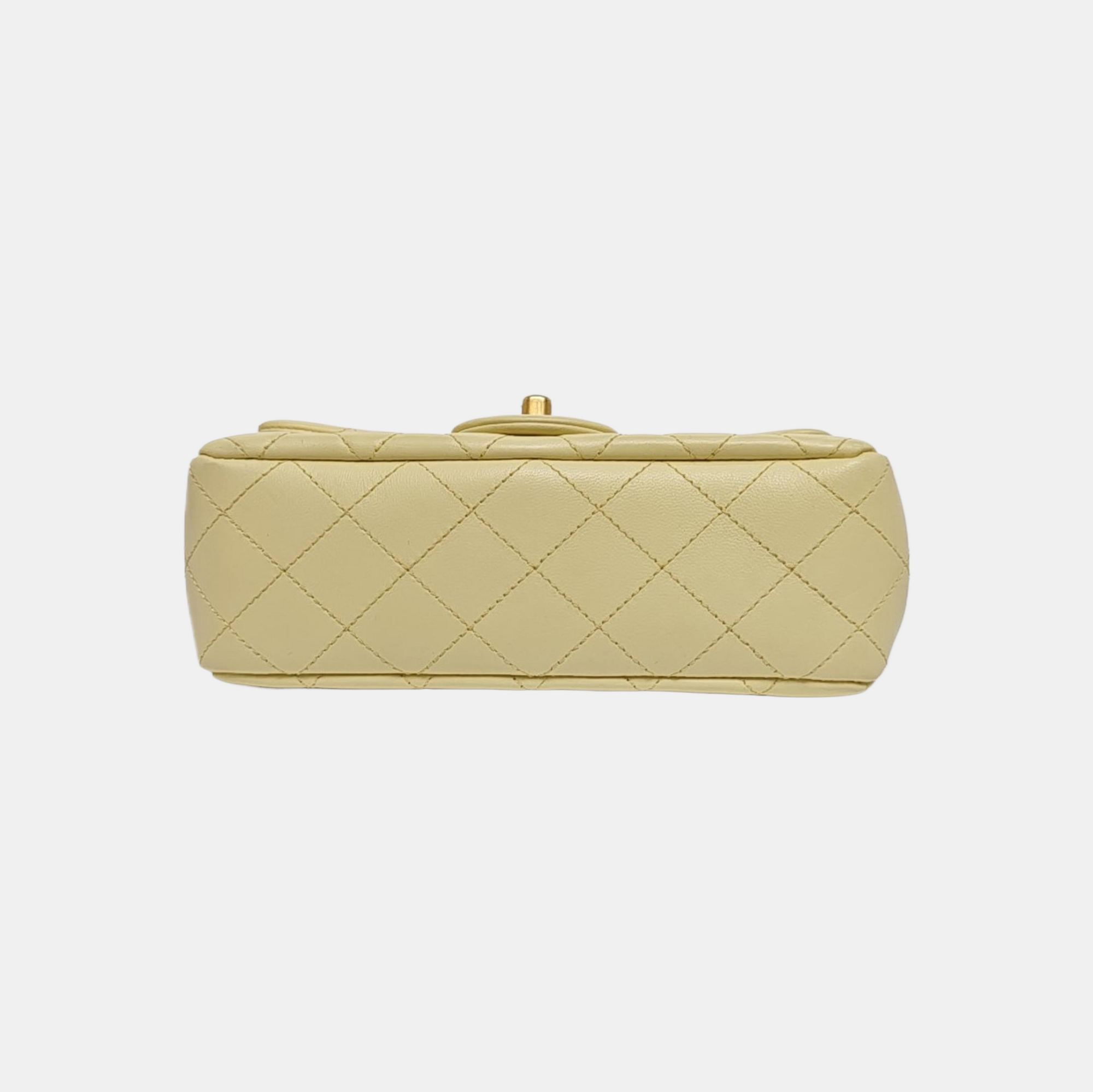 CLASSIC FLAP Mini Quilted Lambskin Yellow