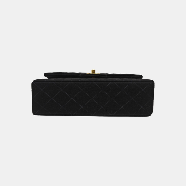 Quilted Fabric Shoulder Bag Black