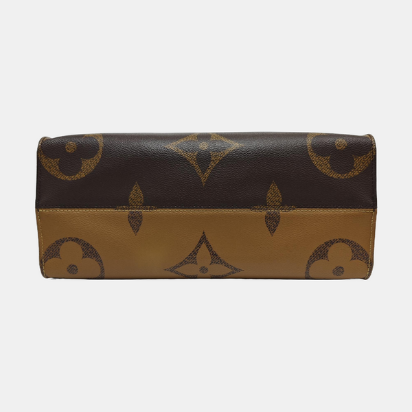 Authenticated pre-owned  ONTHEGO MM Monogram Coated Canvas Brown - Tote Bag at Looply
