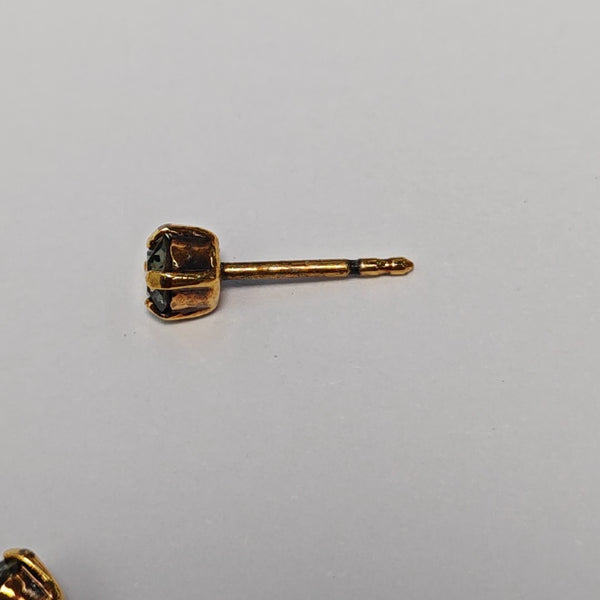 Dior Tribales Metal Gray Stud Earrings