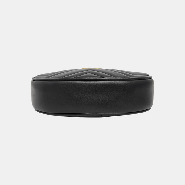 GG Marmont Small Quilted Calfskin Black