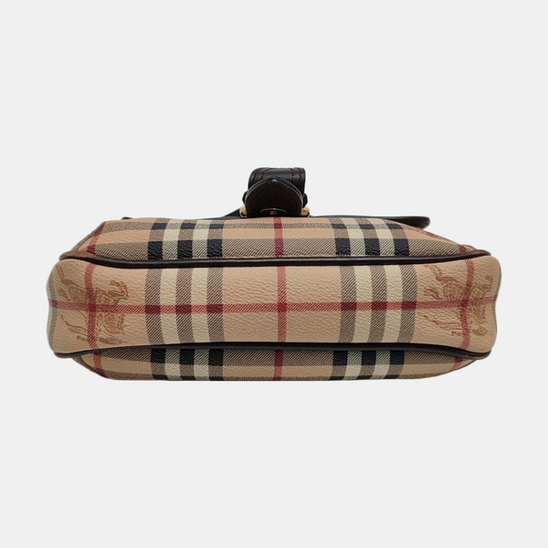 Coated Canvas Shoulder Bag Beige