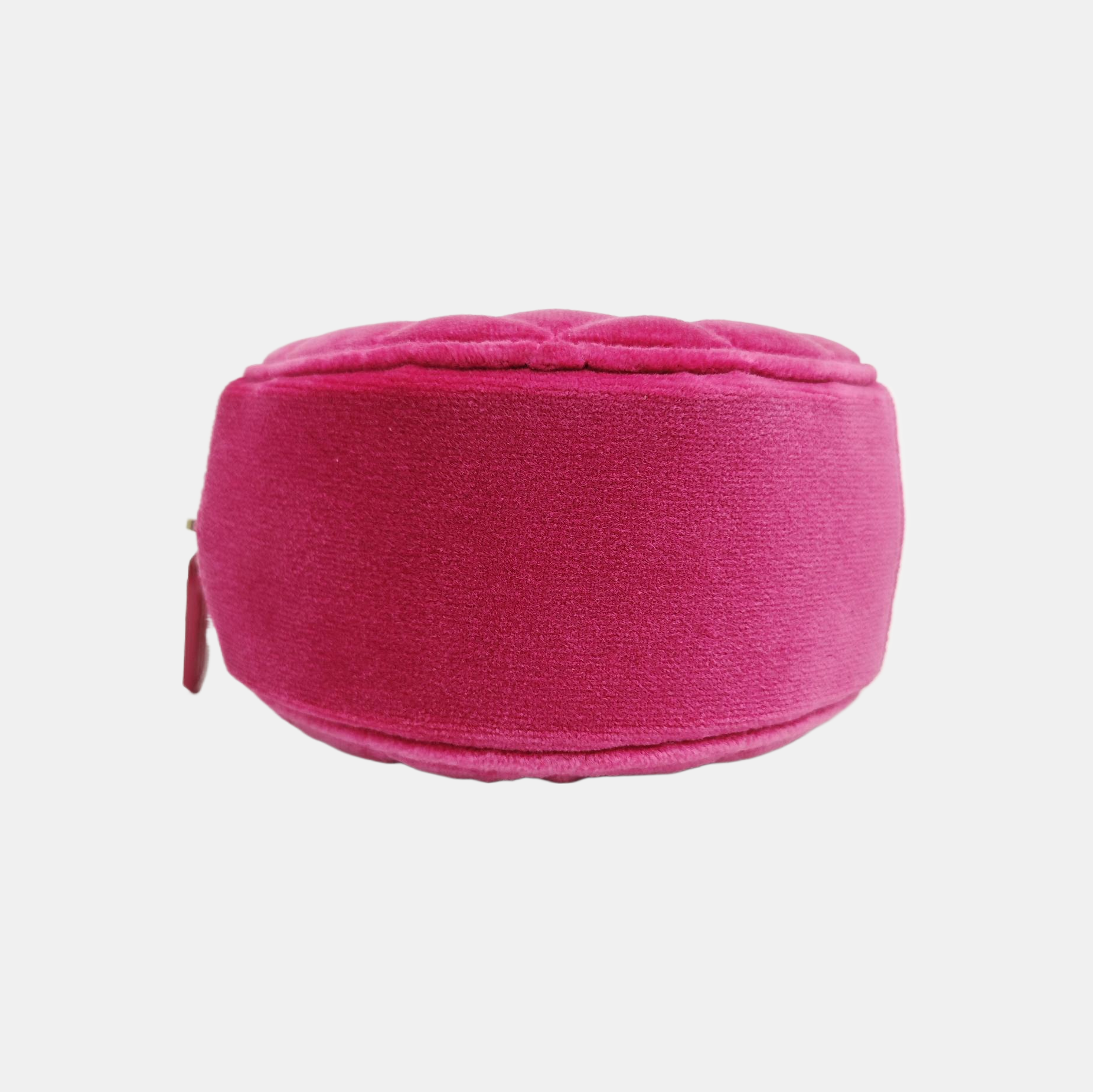 ROUND Quilted Velvet Red