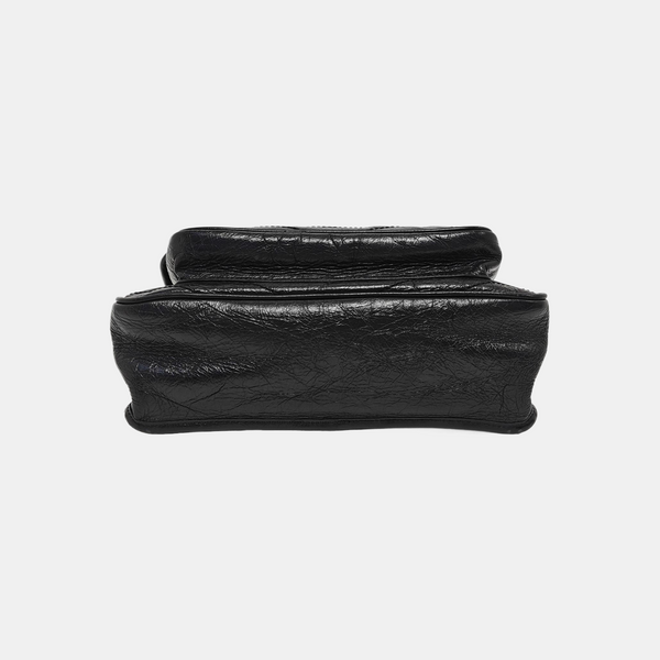 NIKI Medium Chevron Calfskin Black