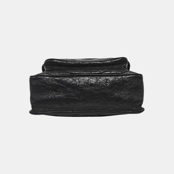 NIKI Medium Chevron Calfskin Black