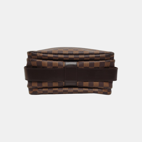 NAVIGLIO Damier Ebene Coated Canvas Brown