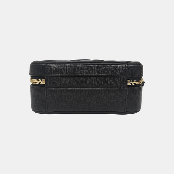 FILIGREE Small Quilted Grained Calfskin Black