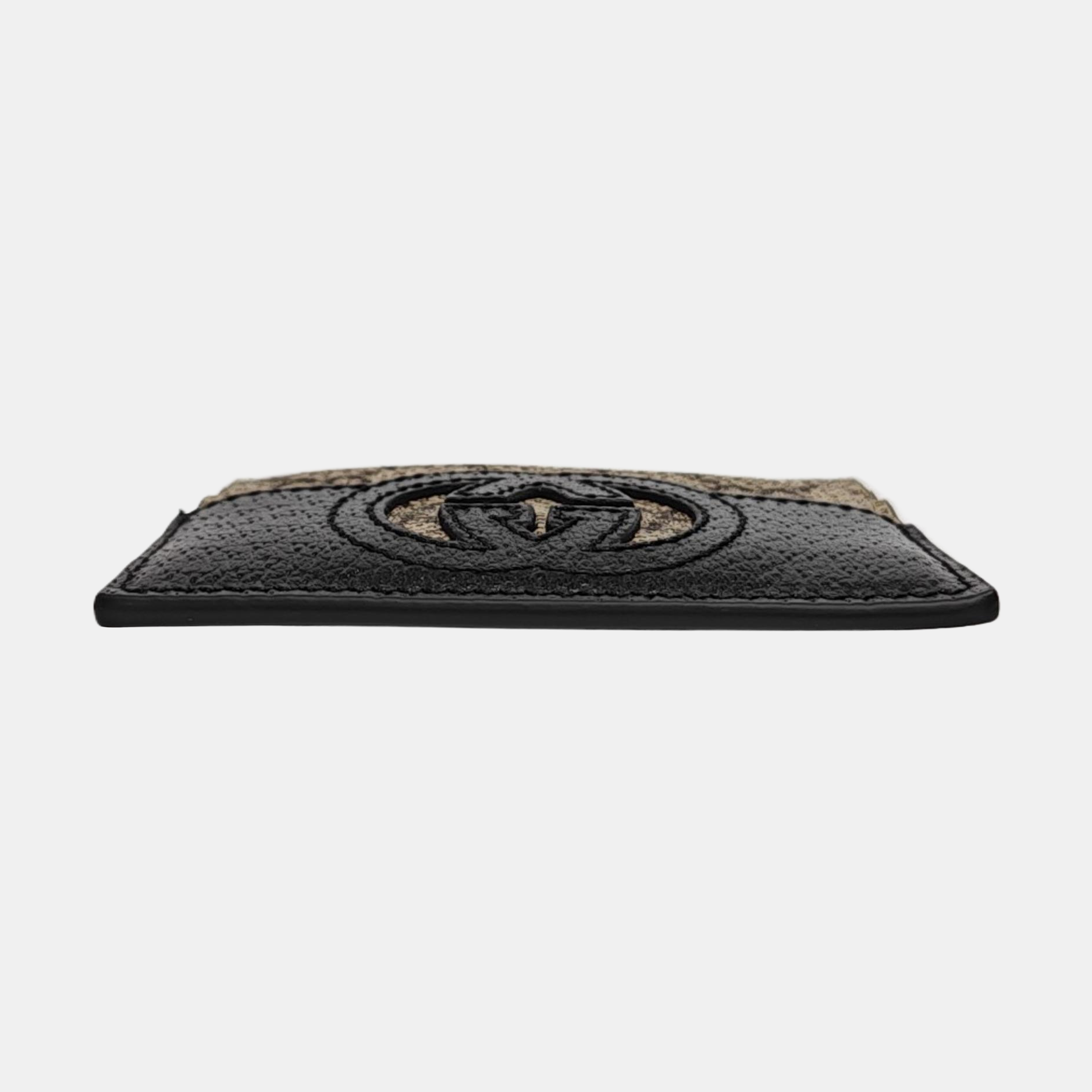 Monogram Coated Canvas Card Holder Black