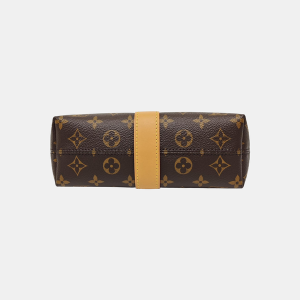 Pochette Mia Monogram Coated Canvas Brown