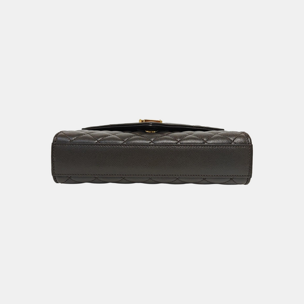 ENVELOPE Small Quilted Calfskin Gray