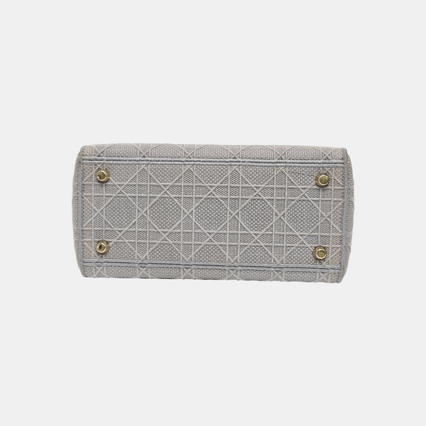 Lady D-Lite Cannage Canvas Gray