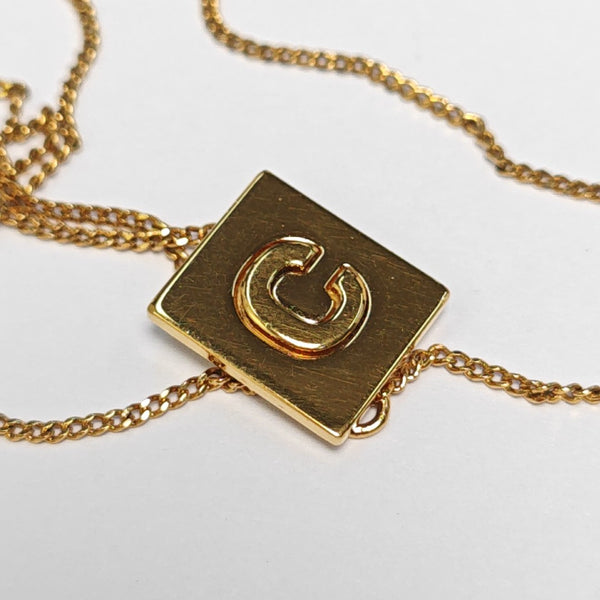 ALPHABET Brass Gold Necklace