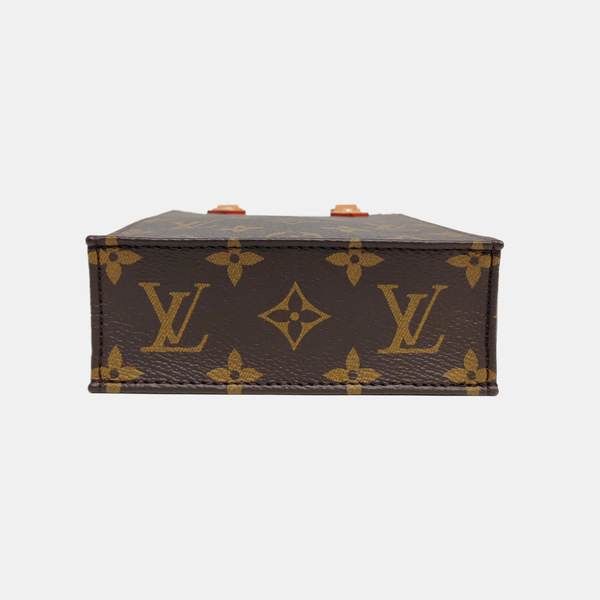SAC PLAT Mini Monogram Coated Canvas Brown