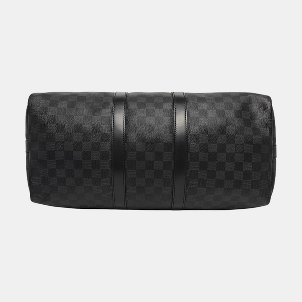 KEEPALL 45 Damier Graphite Coated Canvas Gray