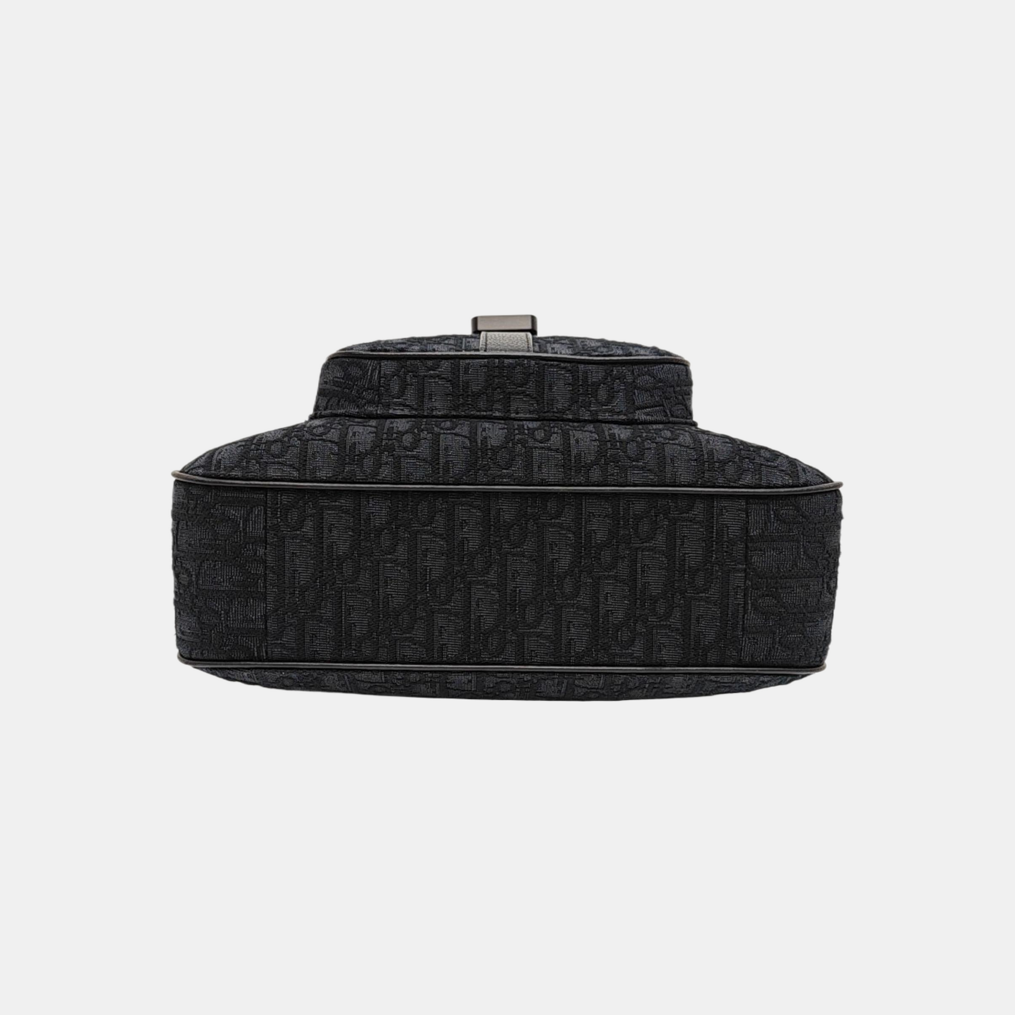 Saddle Medium Oblique Canvas Black