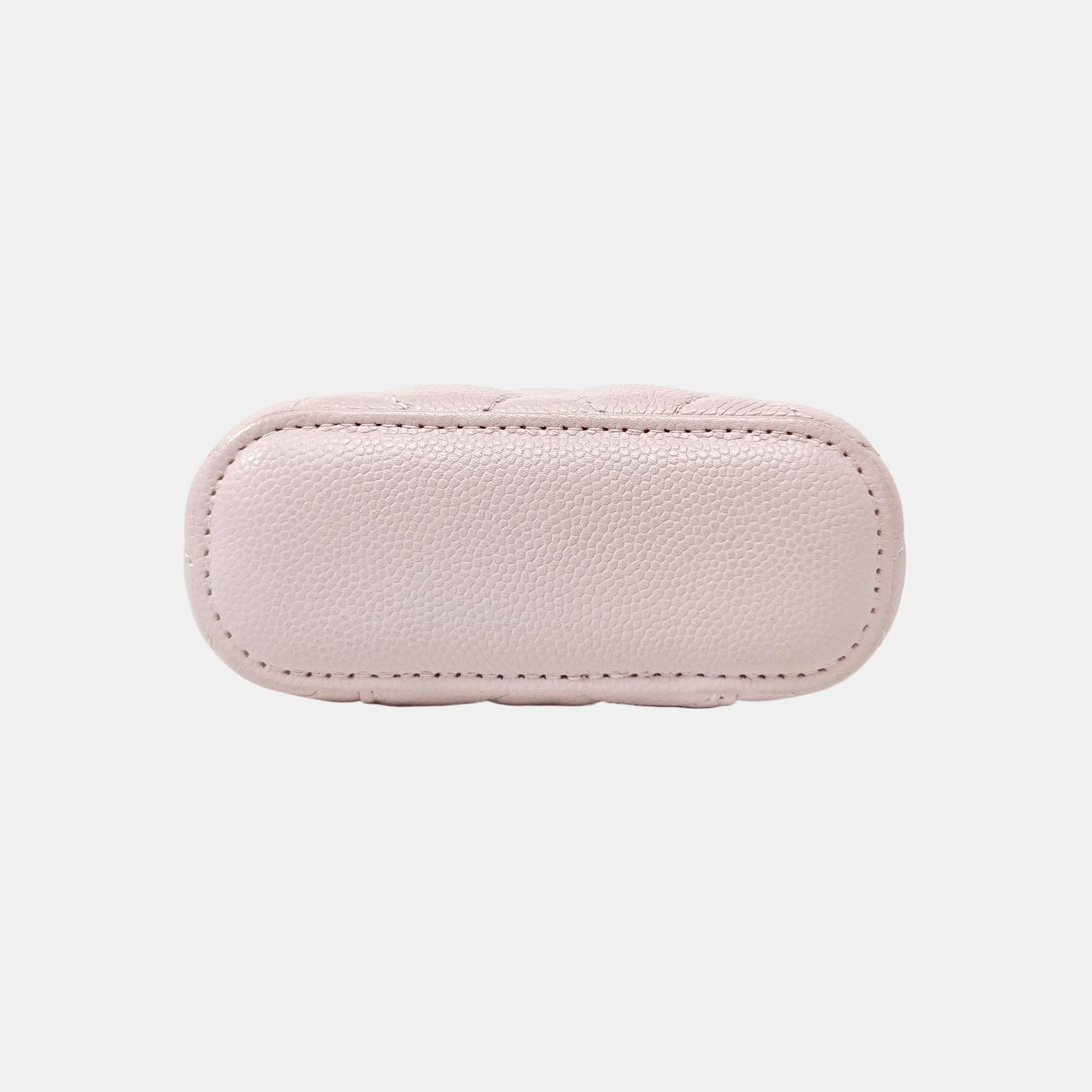 VANITY CASE Mini Quilted Grained Calfskin Pink