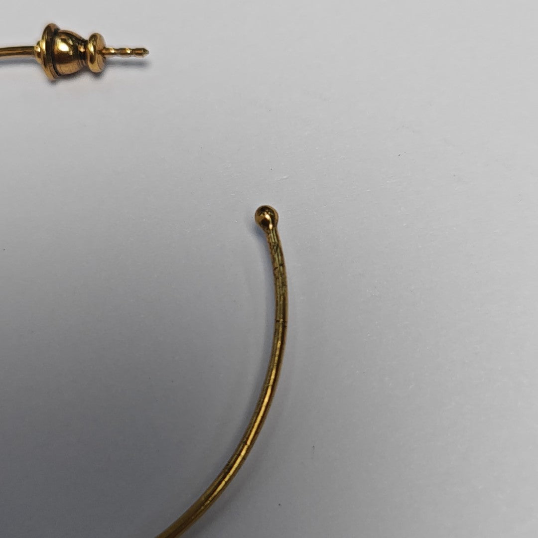 J'adior Metal Gold Stud Earrings