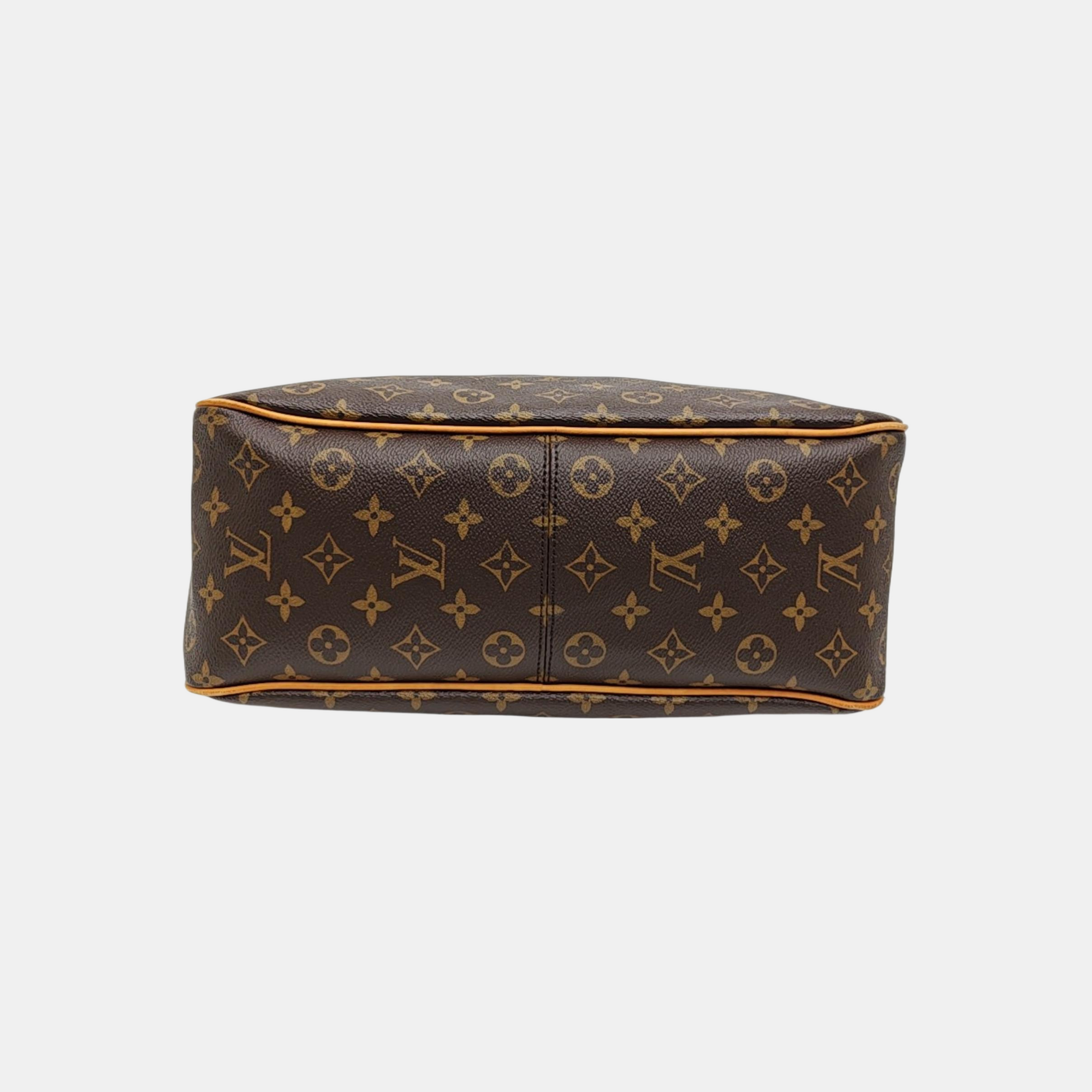 Monogram Coated Canvas Top Handle Bag Brown