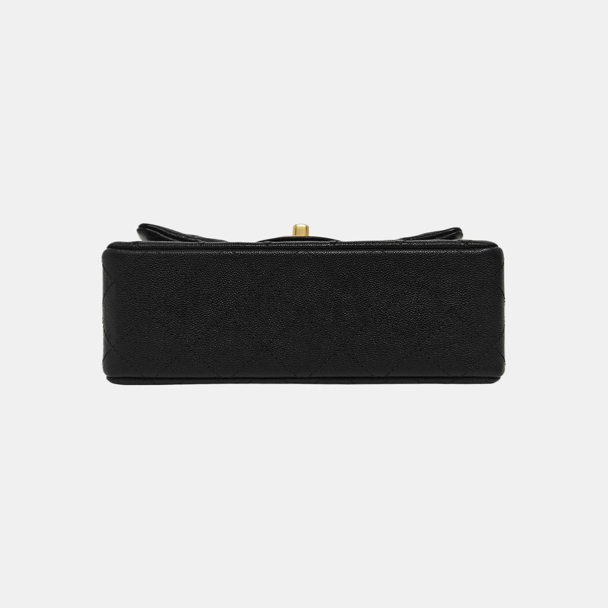CLASSIC FLAP Mini Quilted Grained Calfskin Black