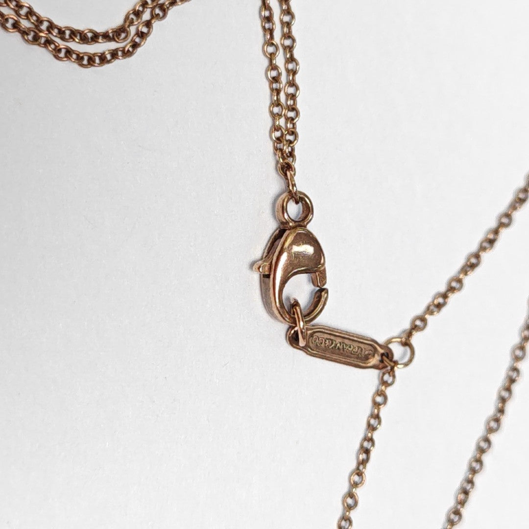 Tiffany Infinity Metal Rose Gold Necklace