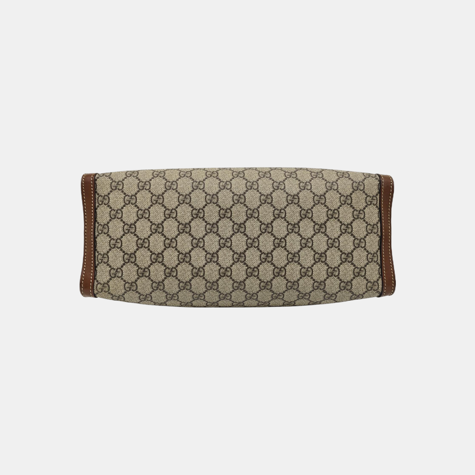 Padlock Medium Monogram Coated Canvas Beige
