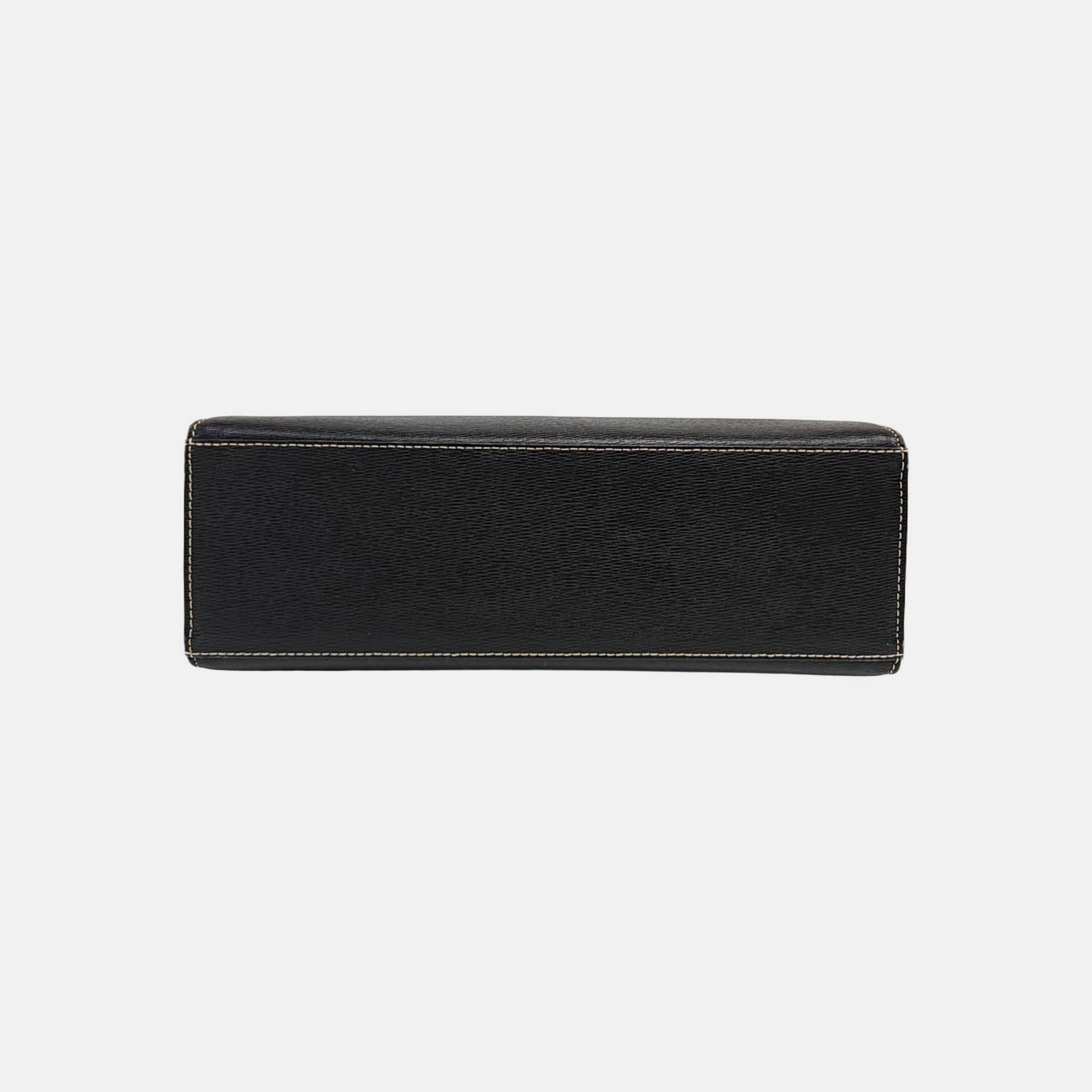 Calfskin Shoulder Bag Black