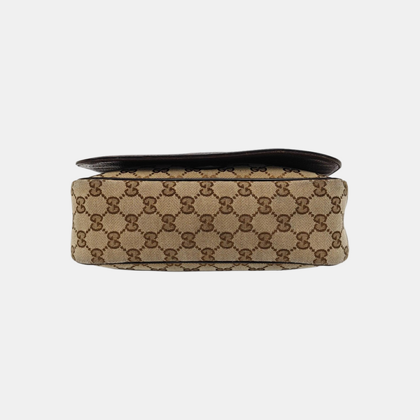 Monogram Canvas Shoulder Bag Brown