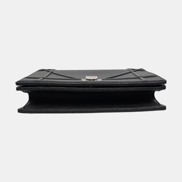 Diorama Medium Cannage Calfskin Black