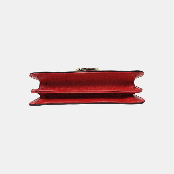 Interlocking G Small Calfskin Red