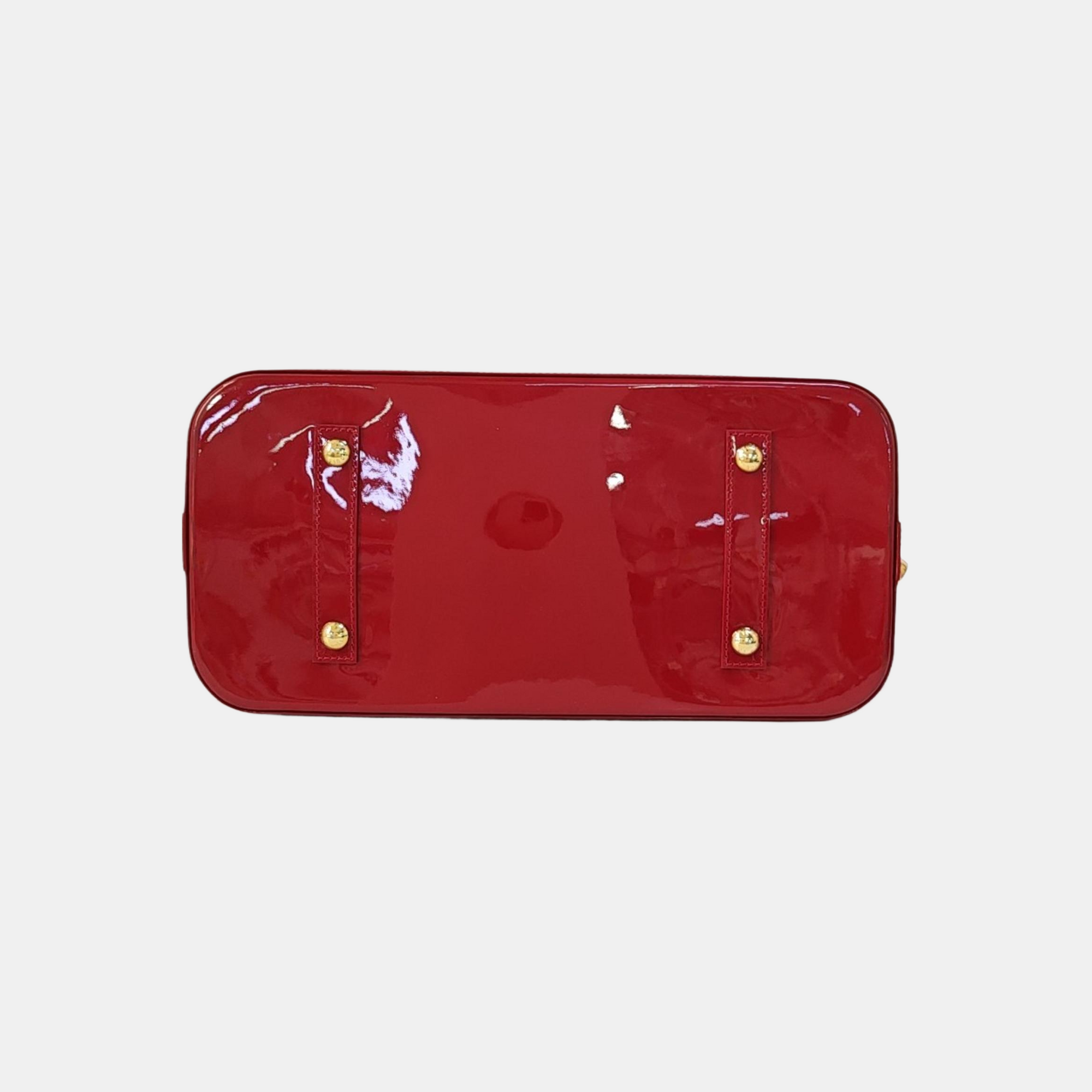ALMA GM Monogram Patent Leather Red