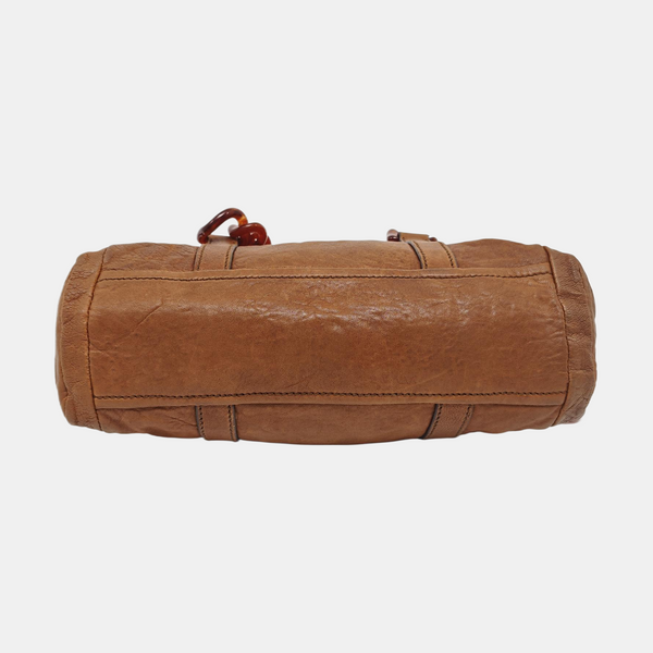 Lambskin Shoulder Bag Brown
