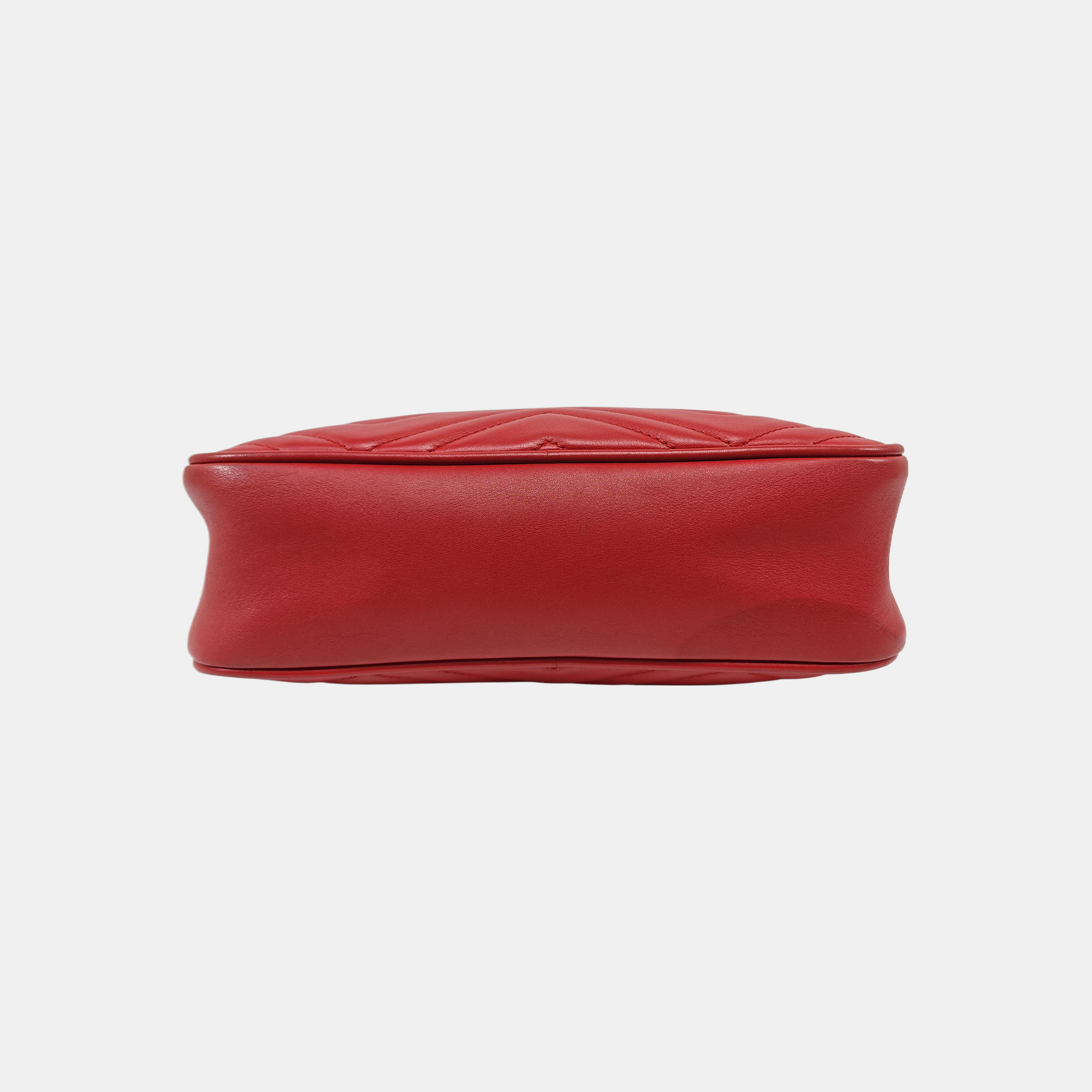 GG Marmont Small Quilted Calfskin Red