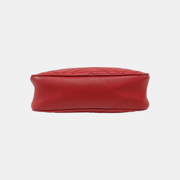 GG Marmont Small Quilted Calfskin Red