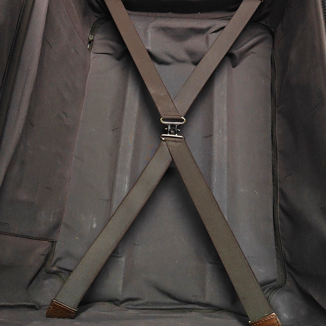 Coated Canvas Luggage Brown
