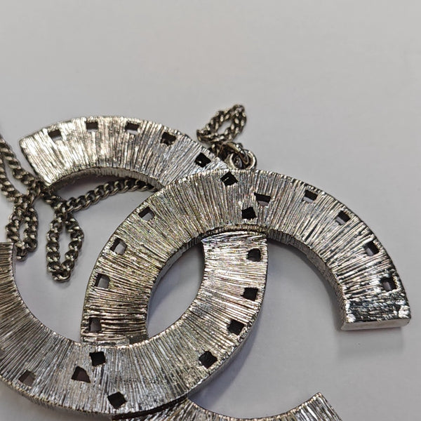 CC Logo Metal Silver Necklace