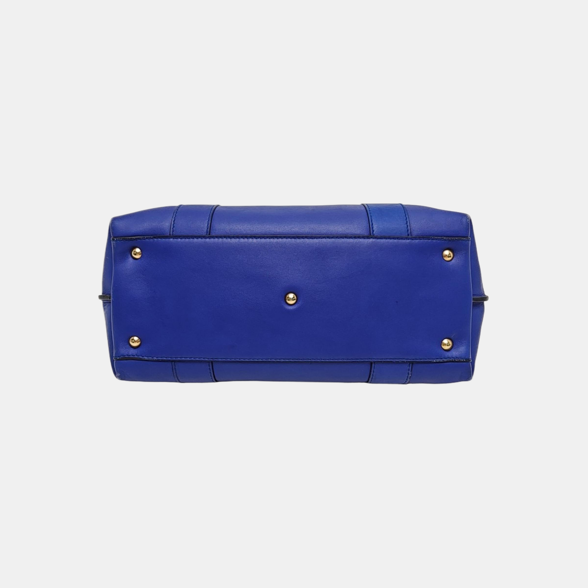 Calfskin Shoulder Bag Blue