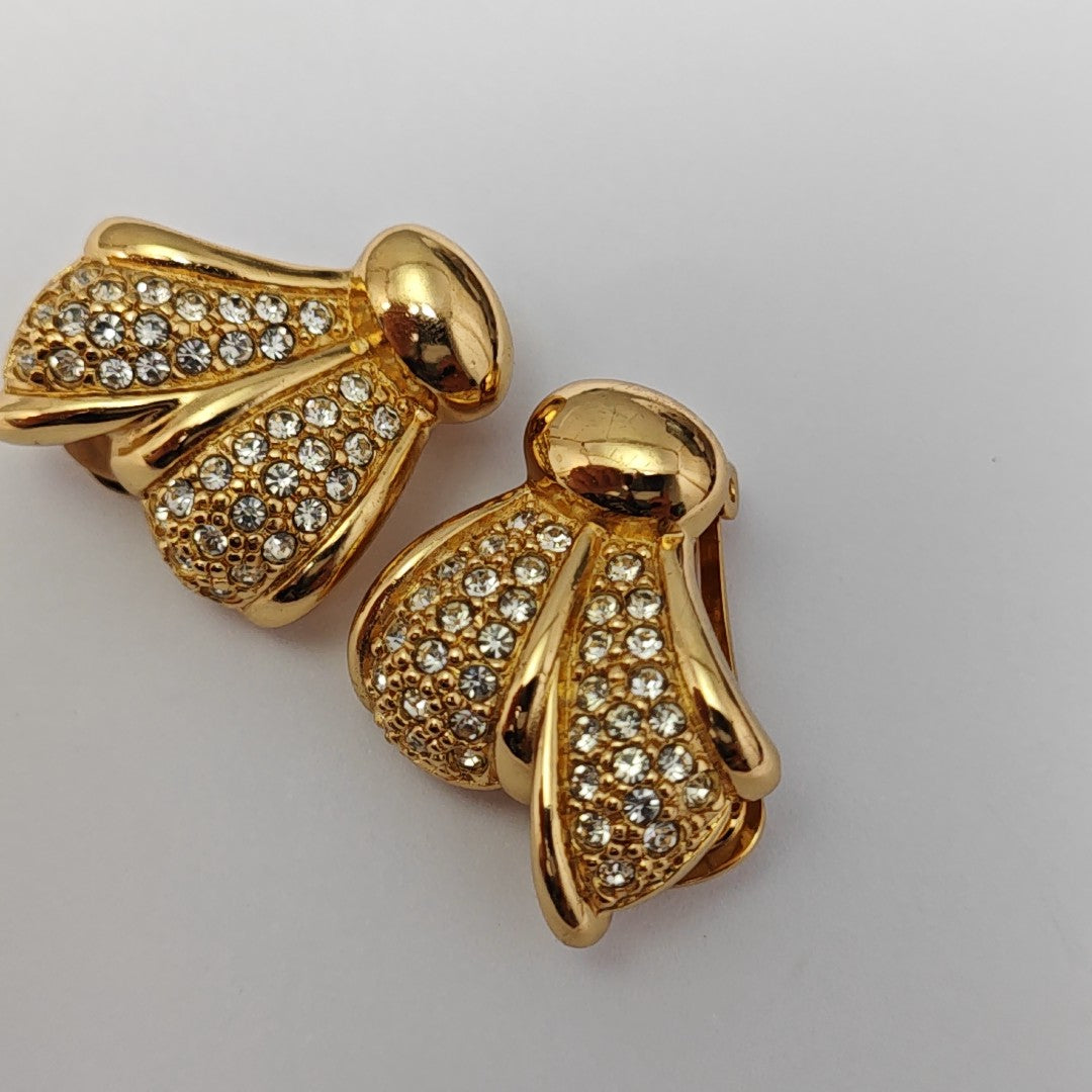 Metal Gold Clip On Earrings