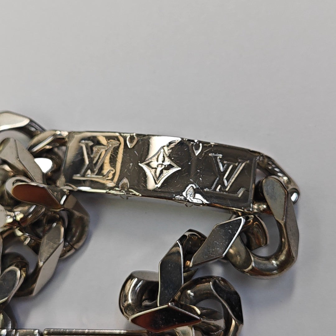 Monogram Metal Silver Bracelet
