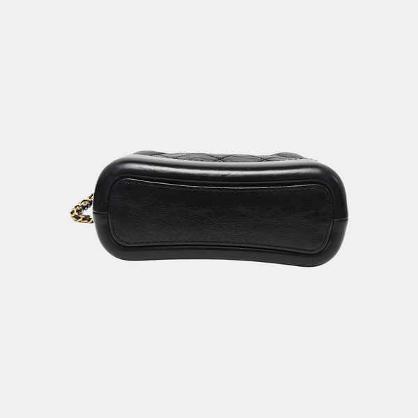 GABRIELLE Small Quilted Vintage Calf Black