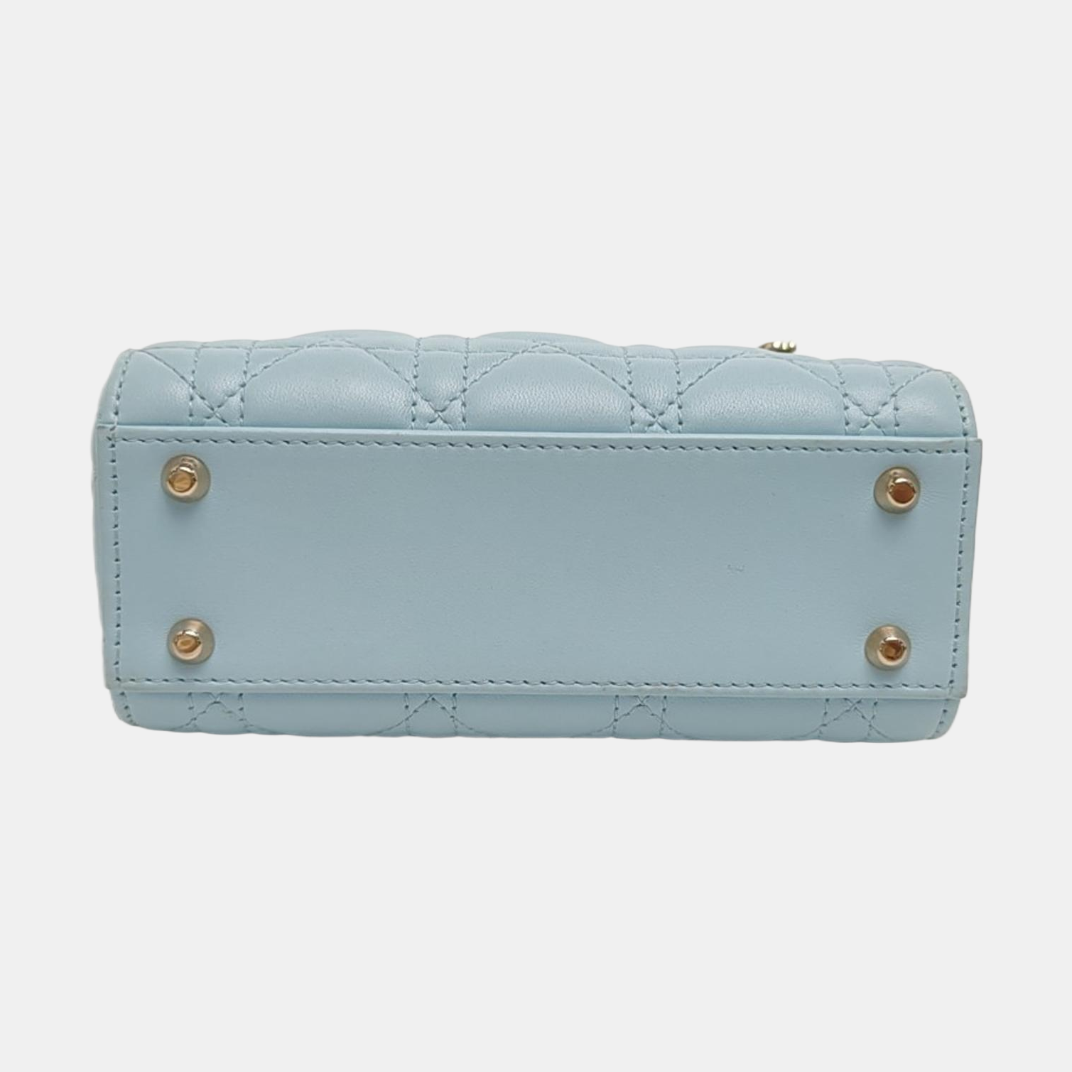 Lady Dior Mini Quilted Lambskin Blue