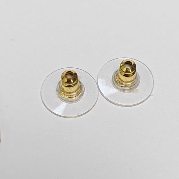 CC Logo Metal Gold Stud Earrings