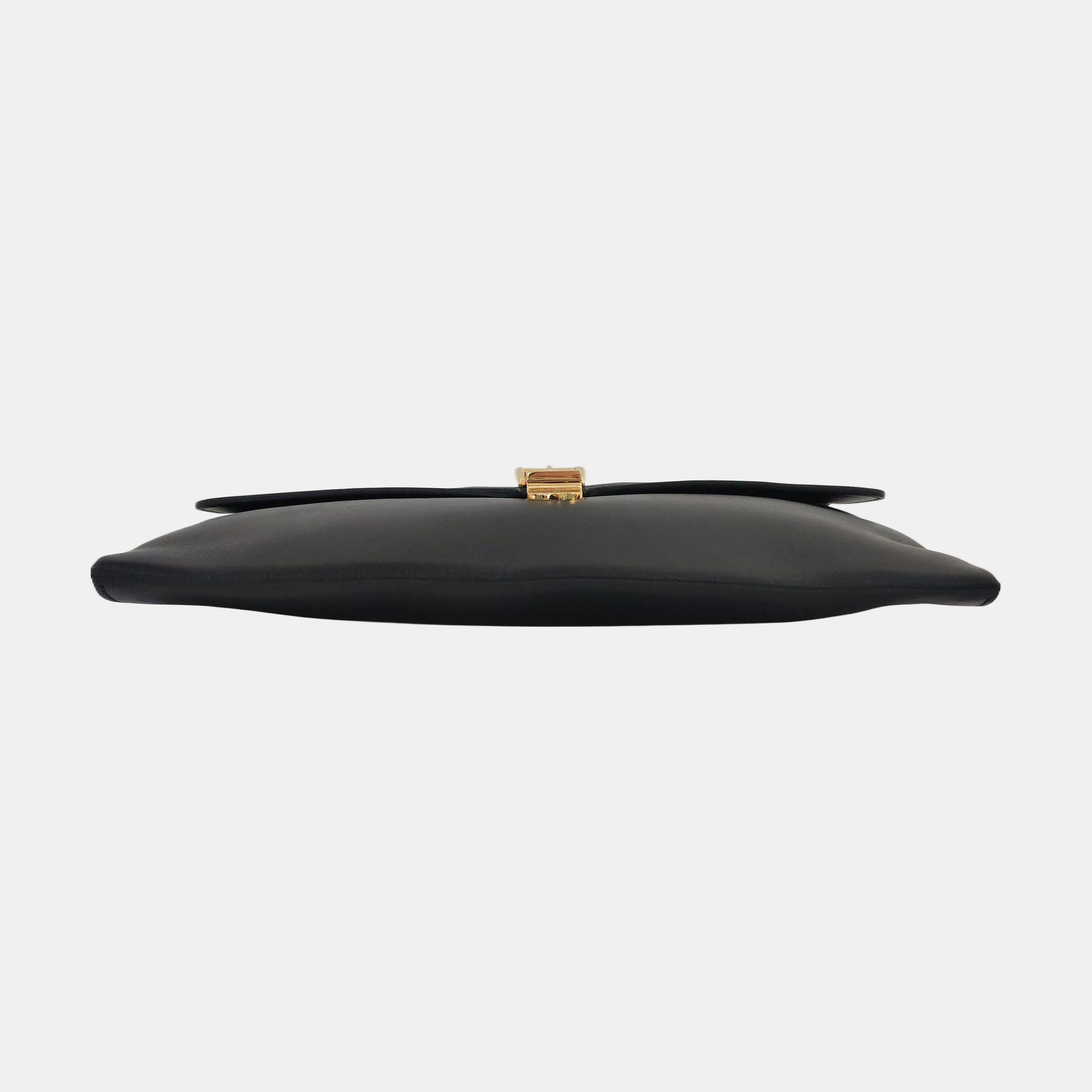 Authenticated pre-owned  Sylvie Calfskin Black - Clutch at Looply