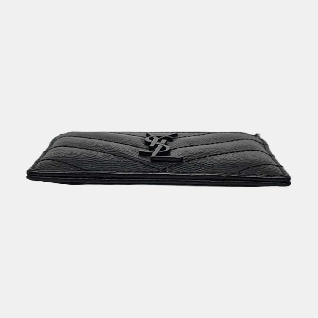 MONOGRAM Quilted Calfskin Black Card Holder