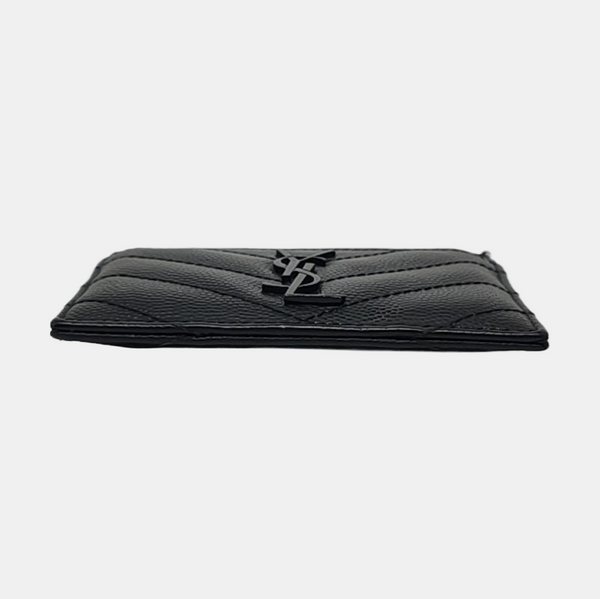 MONOGRAM Quilted Calfskin Black Card Holder