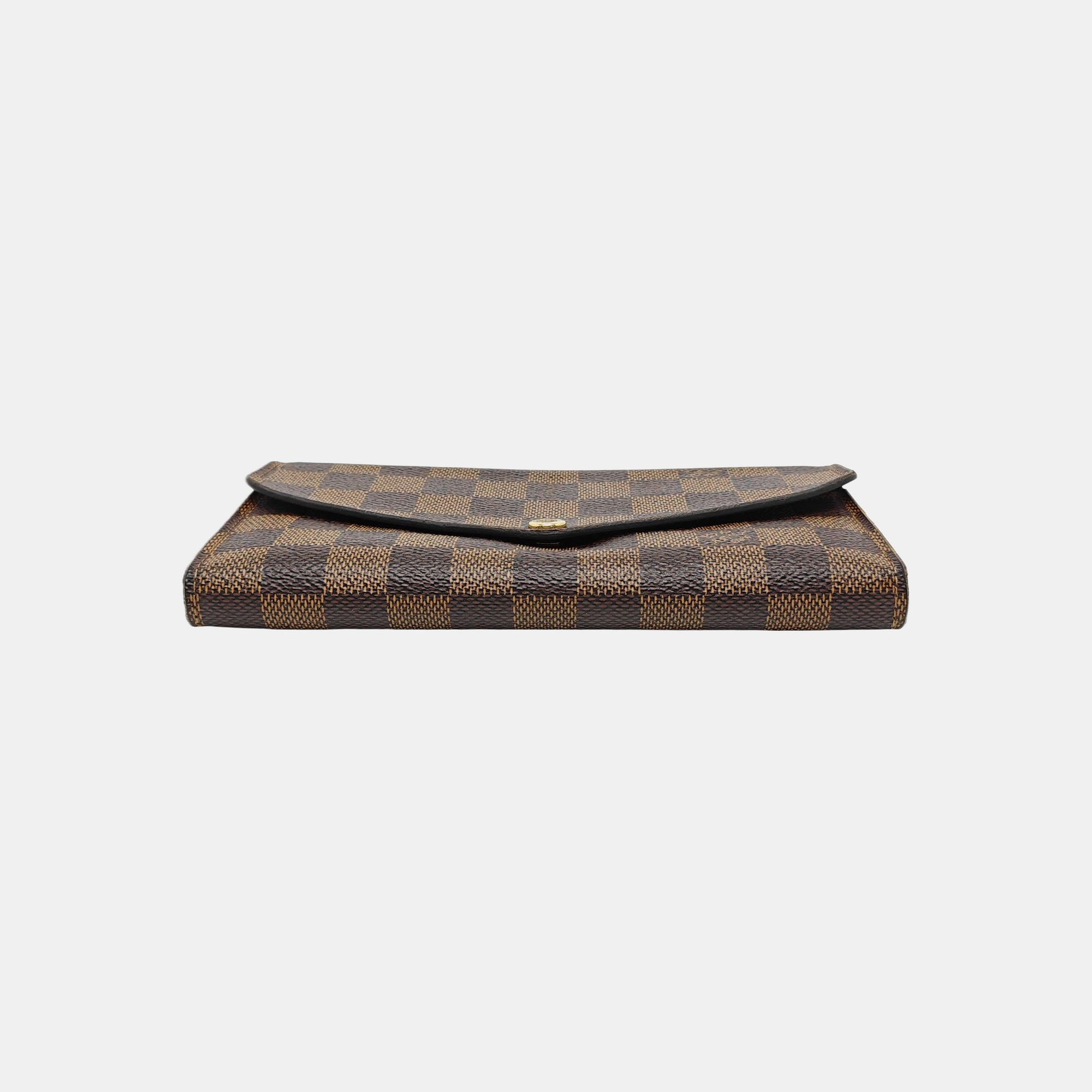 JOSÉPHINE Damier Ebene Coated Canvas Brown Wallet