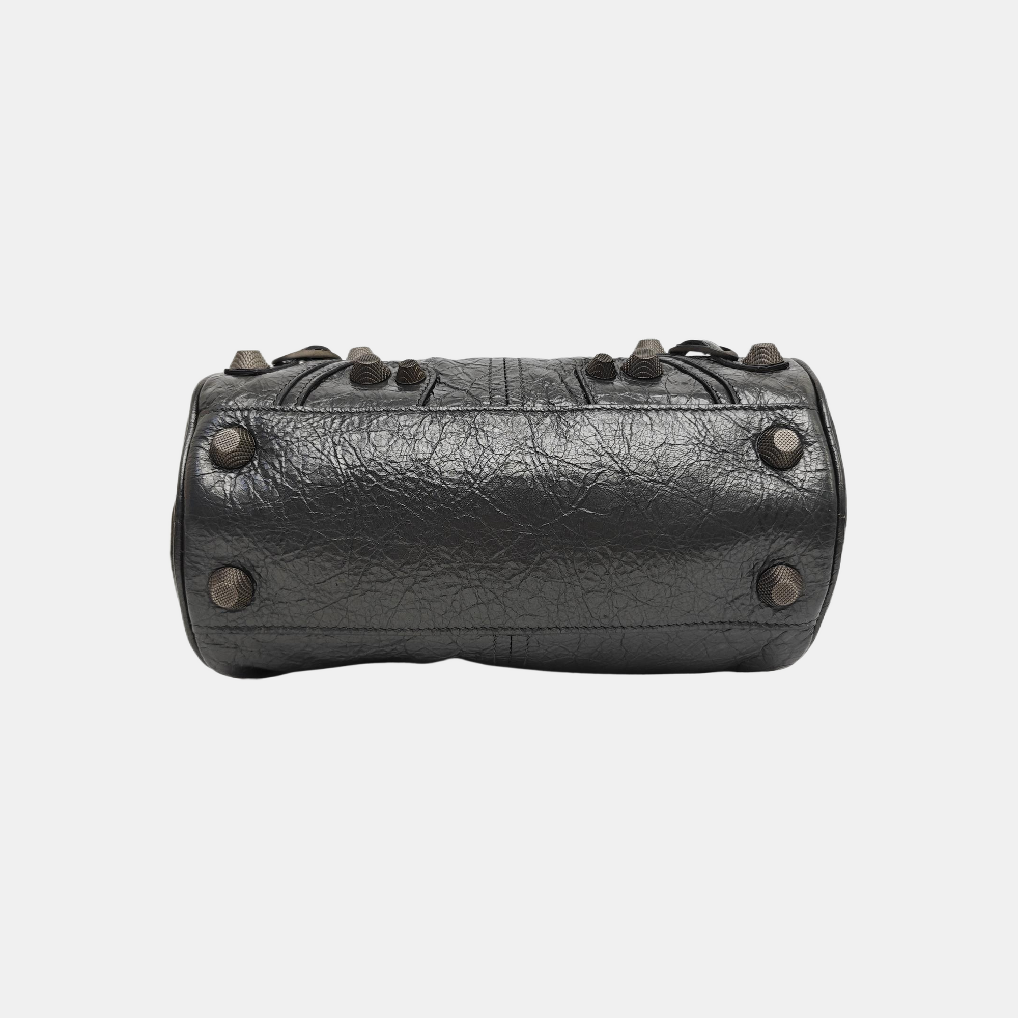 Le Cagole Small Lambskin Gray