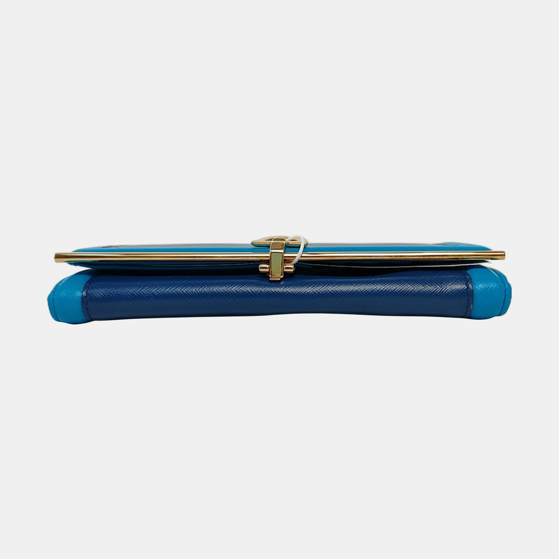 Gancio Calfskin Blue Wallet