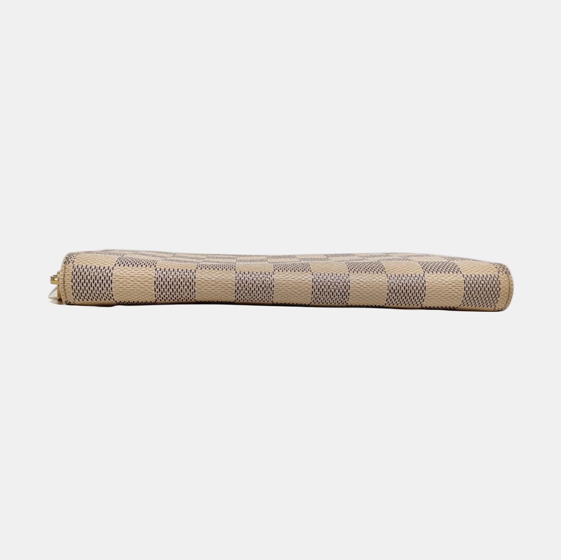 ZIPPY Damier Azur Coated Canvas White Wallet