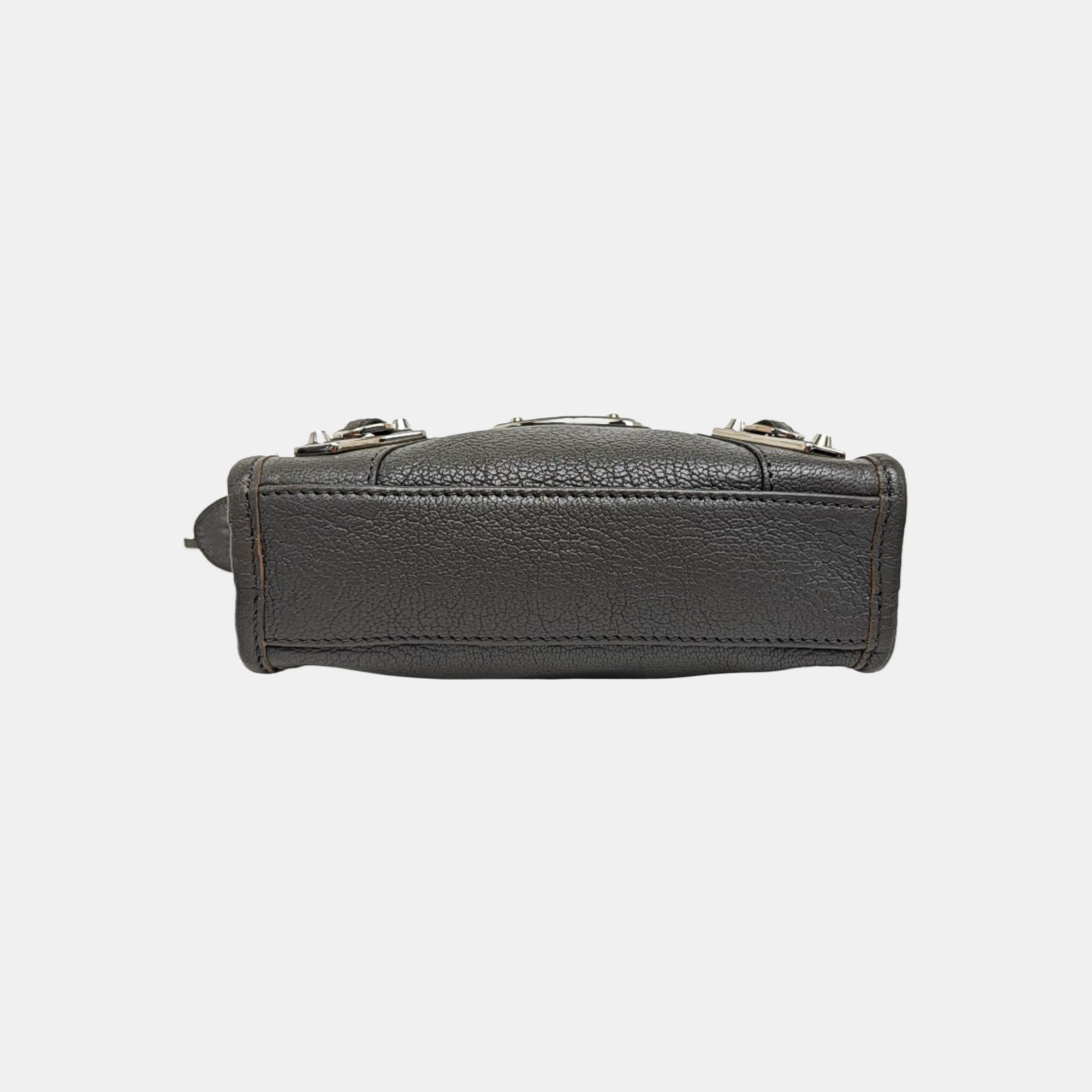 Classic Metallic Edge City Calfskin Gray