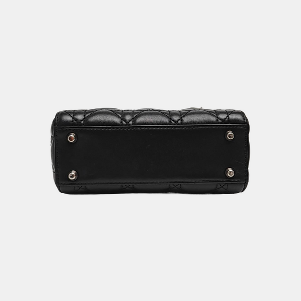 Lady Dior Mini Cannage Lambskin Black